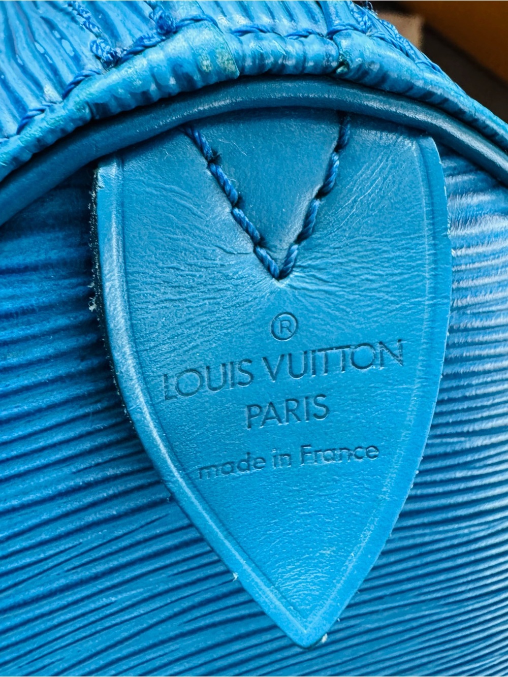 Louis Vuitton Toledo Blue Epi Leather Speedy 25 with Gold Hardware - Picture 12 of 15